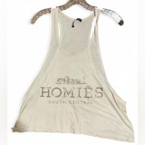 Brian Litchenberg Crème Homies South Central Graphic Tank Top Size Small